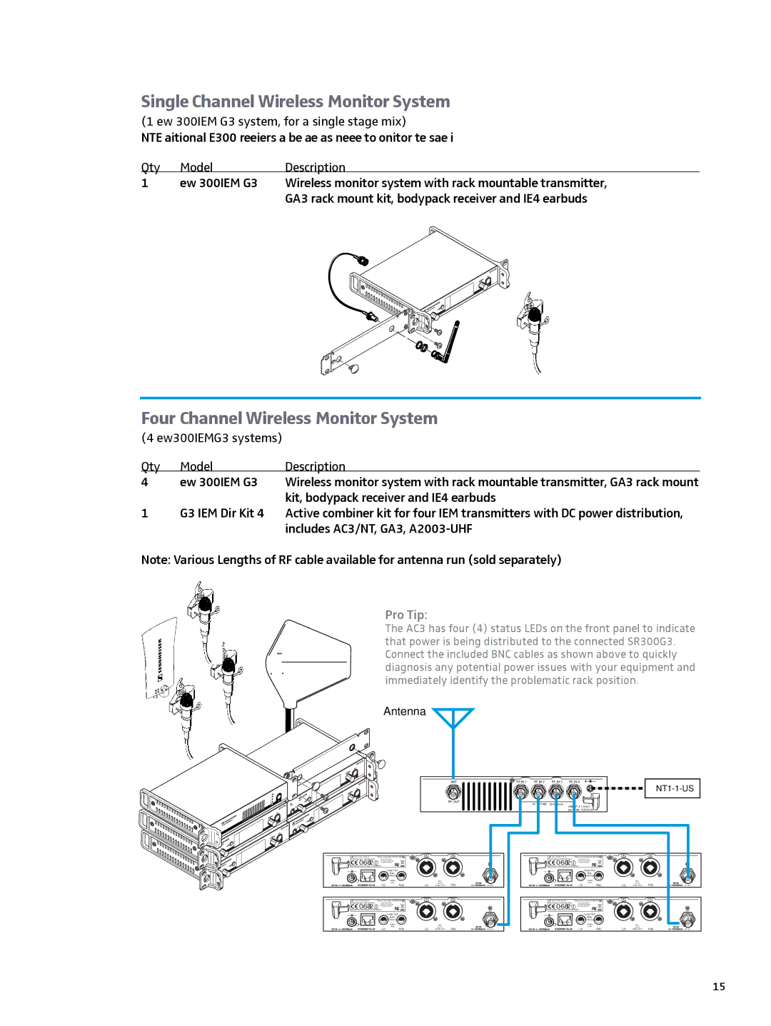 Sennheiser ew 300IEM G3 manual Single Channel Wireless Monitor System 